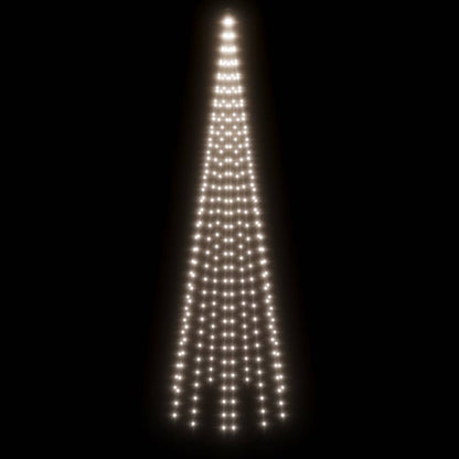 Albero di Natale Pennone Bianco Freddo 310 LED 300 cm