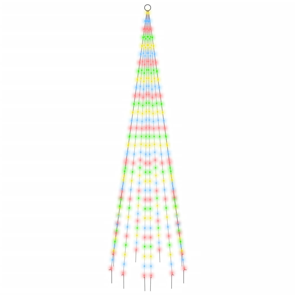 Albero di Natale Pennone Colorato 310 LED 300 cm