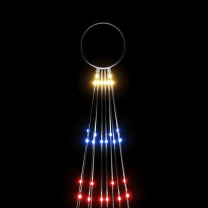 Albero di Natale Pennone Colorato 310 LED 300 cm