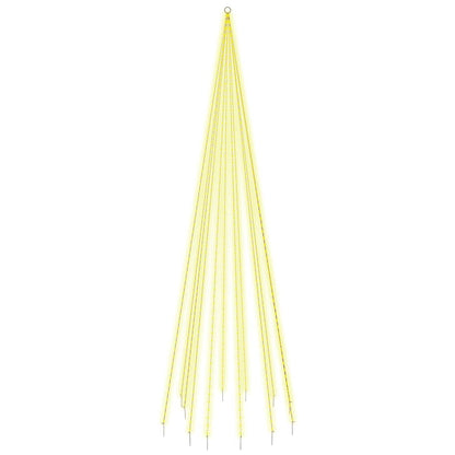 Albero di Natale Pennone Bianco Caldo 732 LED 500 cm