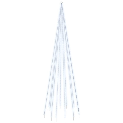 Albero di Natale Pennone Bianco Freddo 732 LED 500 cm