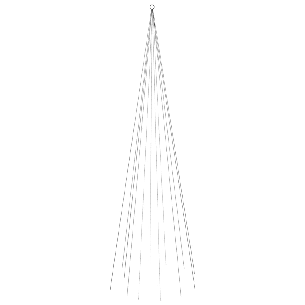 Albero di Natale Pennone Bianco Freddo 732 LED 500 cm