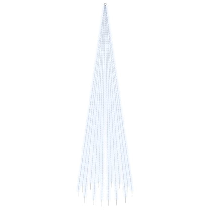 Albero di Natale Pennone Bianco Freddo 1134 LED 800 cm