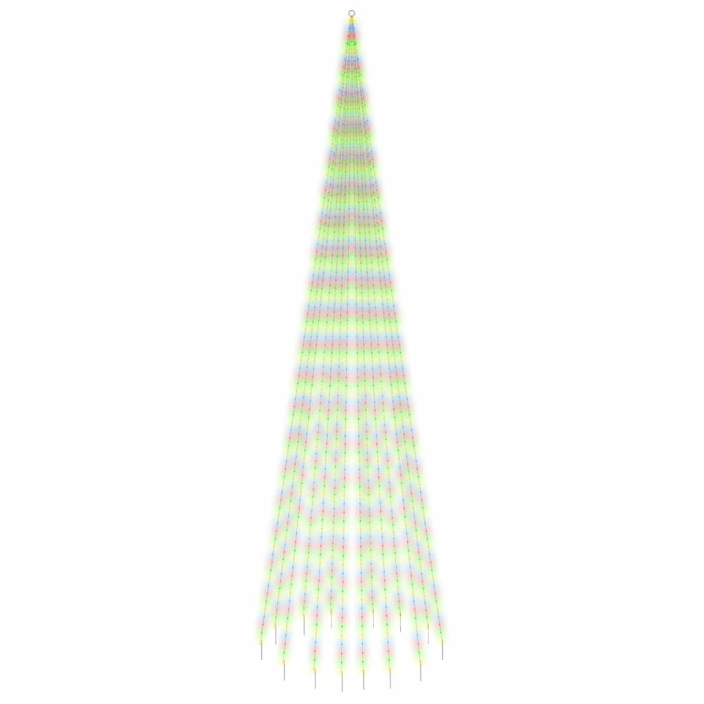 Albero di Natale Pennone Colorato 1134 LED 800 cm