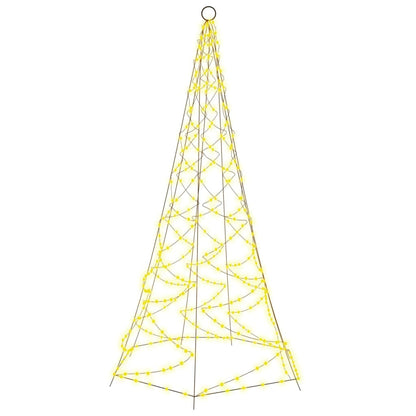 Albero di Natale Pennone Bianco Caldo 200 LED 180 cm
