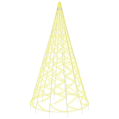 Albero di Natale Pennone Bianco Caldo 3000 LED 800 cm