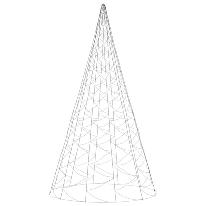Albero di Natale Pennone Bianco Caldo 3000 LED 800 cm