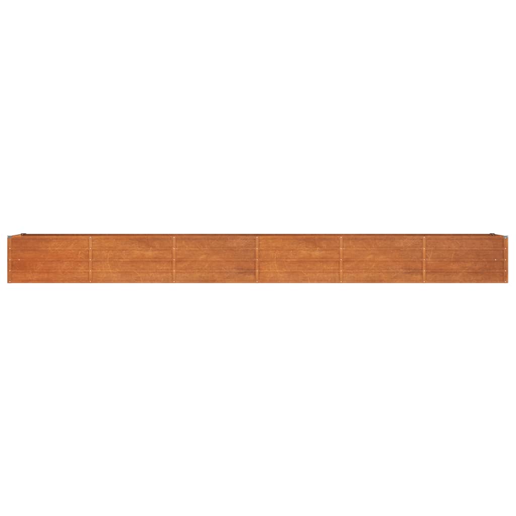 Letto Rialzato da Giardino Ruggine 480x80x45 cm Acciaio Corten