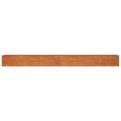 Letto Rialzato da Giardino Ruggine 480x80x45 cm Acciaio Corten
