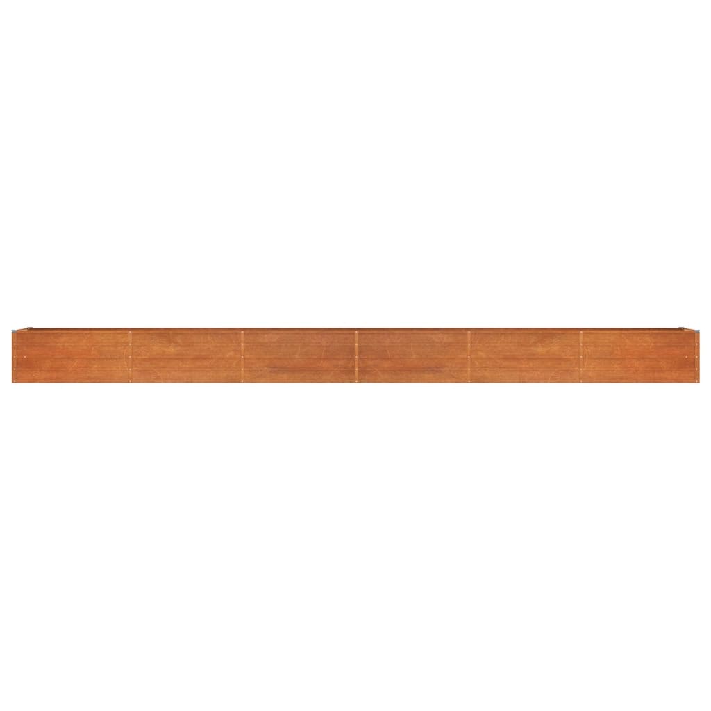 Letto Rialzato da Giardino Ruggine 600x80x45 cm Acciaio Corten