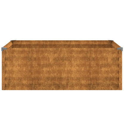 Fioriera Rialzata da Giardino 100x50x36 cm in Acciaio Corten