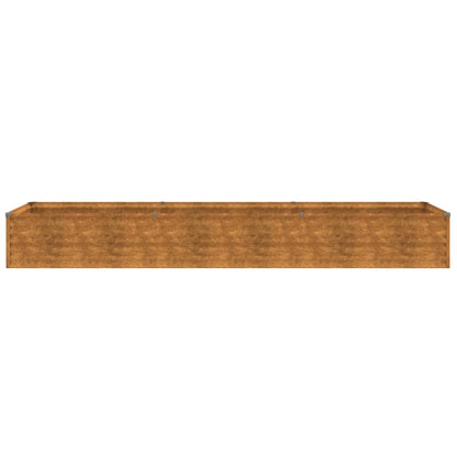 Fioriera Rialzata da Giardino 291x50x36 cm in Acciaio Corten
