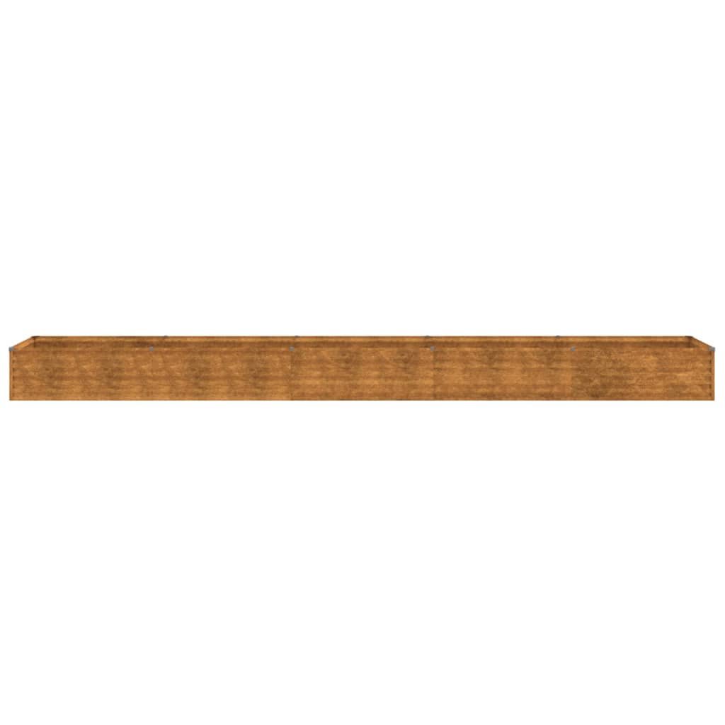 Fioriera Rialzata da Giardino 482x50x36 cm in Acciaio Corten