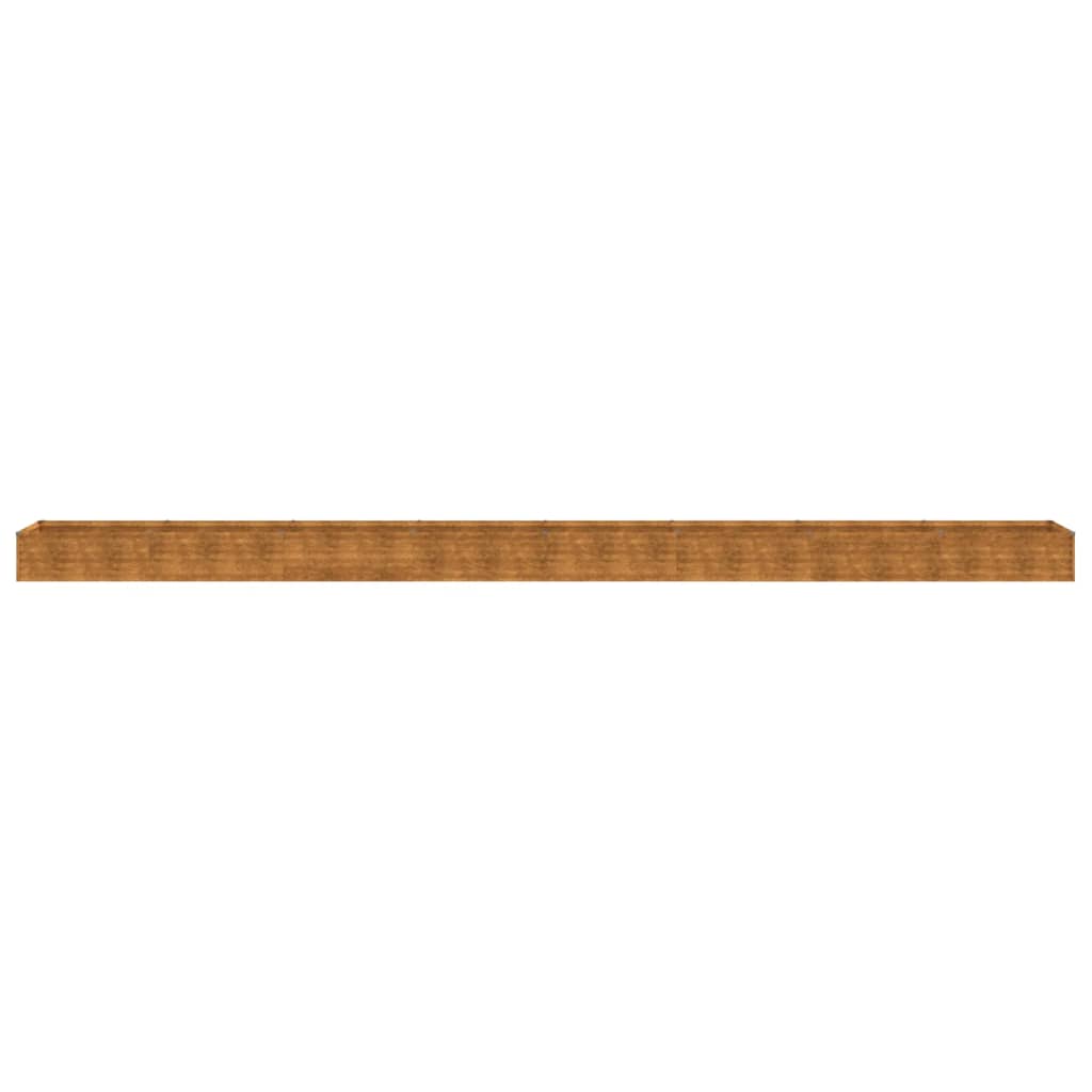 Fioriera Rialzata da Giardino 770x50x36 cm in Acciaio Corten