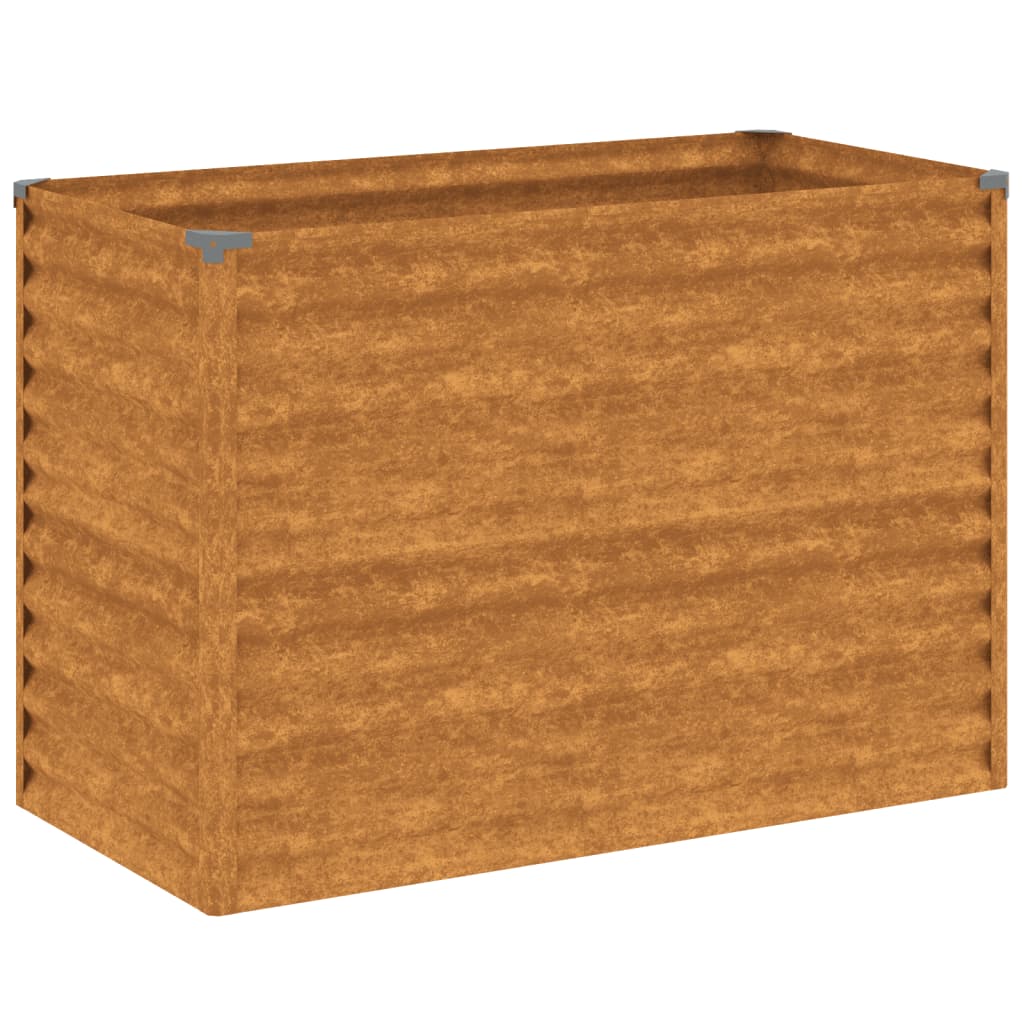 Fioriera Rialzata da Giardino 100x50x69 cm in Acciaio Corten