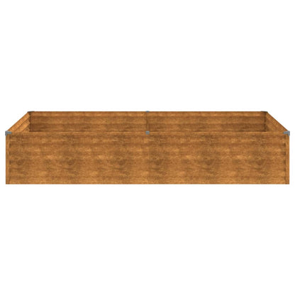 Fioriera Rialzata da Giardino 195x100x36 cm in Acciaio Corten