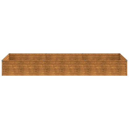 Fioriera Rialzata da Giardino 291x100x36 cm in Acciaio Corten