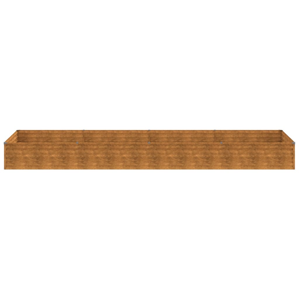 Fioriera Rialzata da Giardino 387x100x36 cm in Acciaio Corten