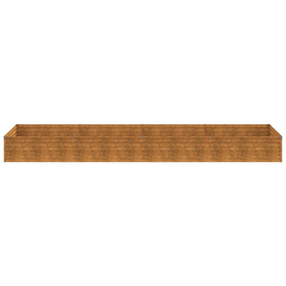 Fioriera Rialzata da Giardino 387x100x36 cm in Acciaio Corten