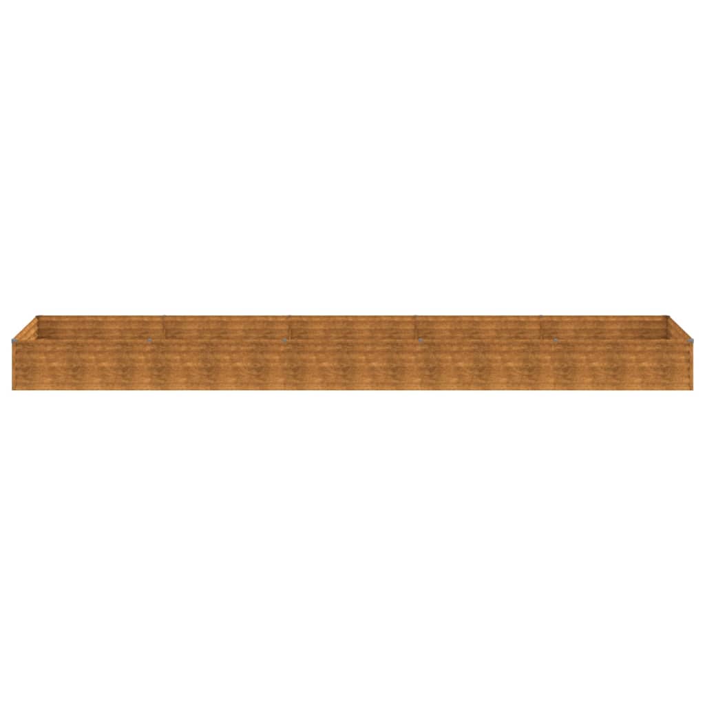 Fioriera Rialzata da Giardino 482x100x36 cm in Acciaio Corten