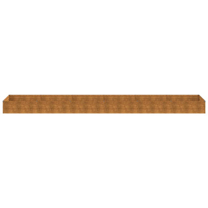 Fioriera Rialzata da Giardino 579x100x36 cm in Acciaio Corten