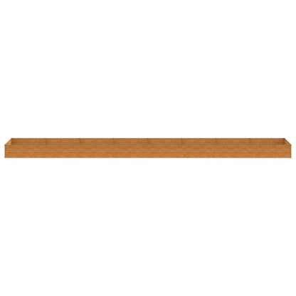 Fioriera Rialzata da Giardino 770x100x36 cm in Acciaio Corten