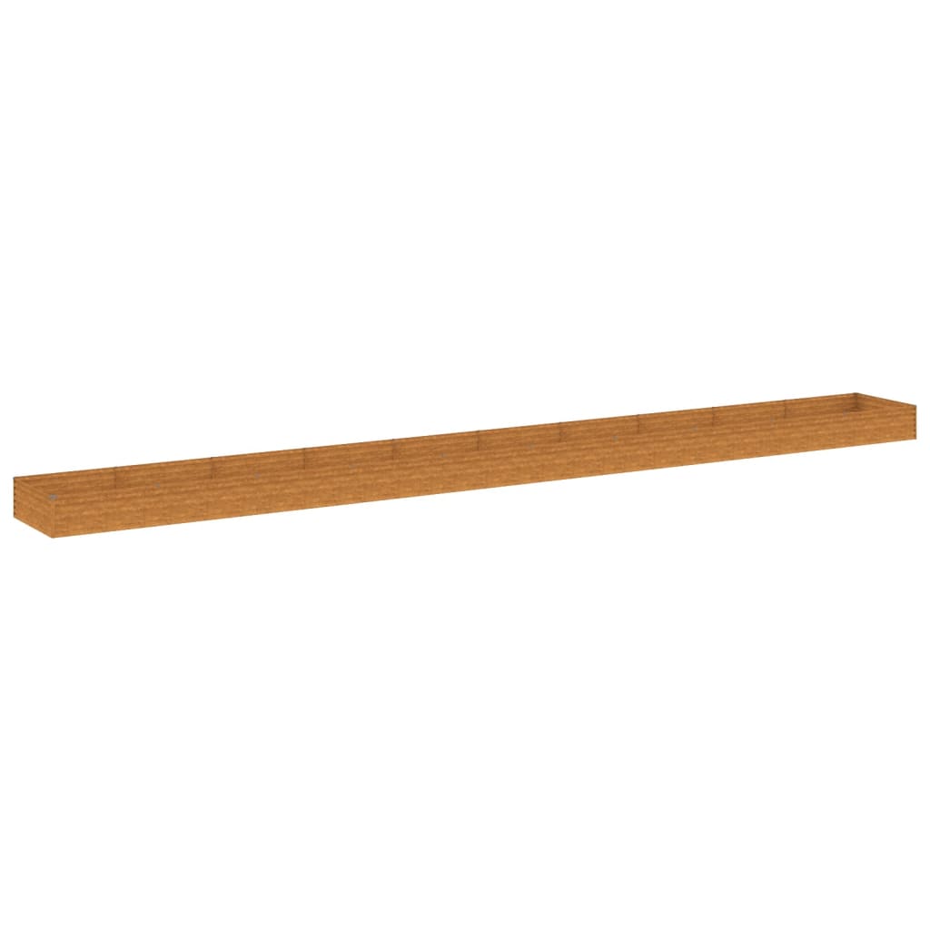 Fioriera Rialzata da Giardino 960x100x36 cm in Acciaio Corten