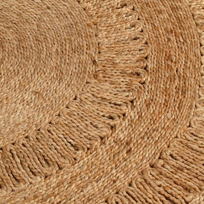 Tappeto Lavorato a Mano in Juta Intrecciata 120 cm Rotondo