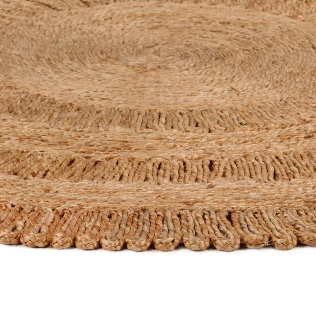 Tappeto Lavorato a Mano in Juta Intrecciata 150 cm Rotondo