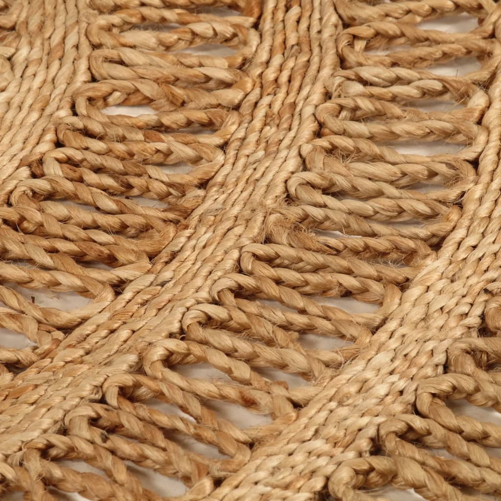 Tappeto Lavorato a Mano in Juta Intrecciata 180 cm Rotondo