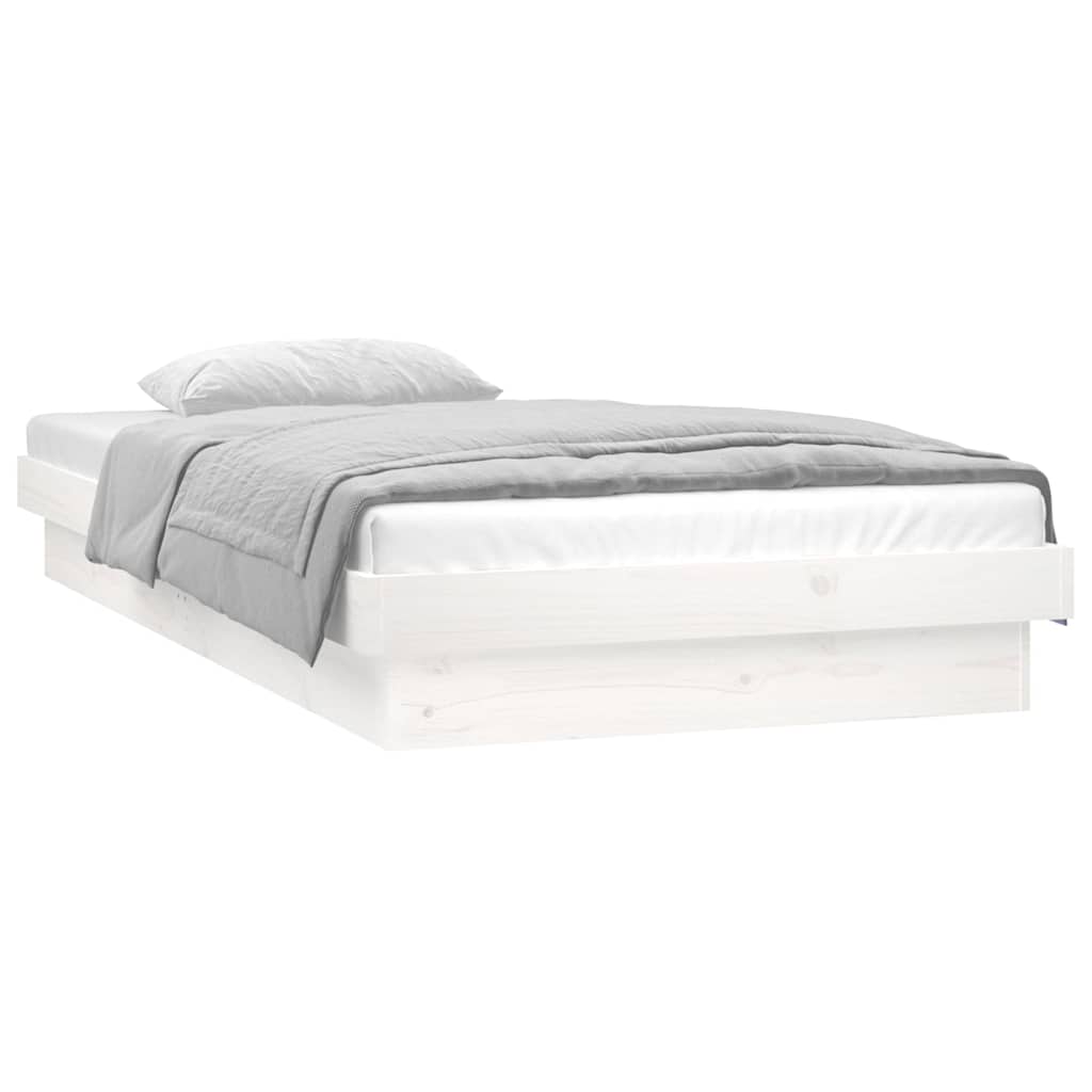 Giroletto LED Bianco 75x190 cm Small Single Legno Massello
