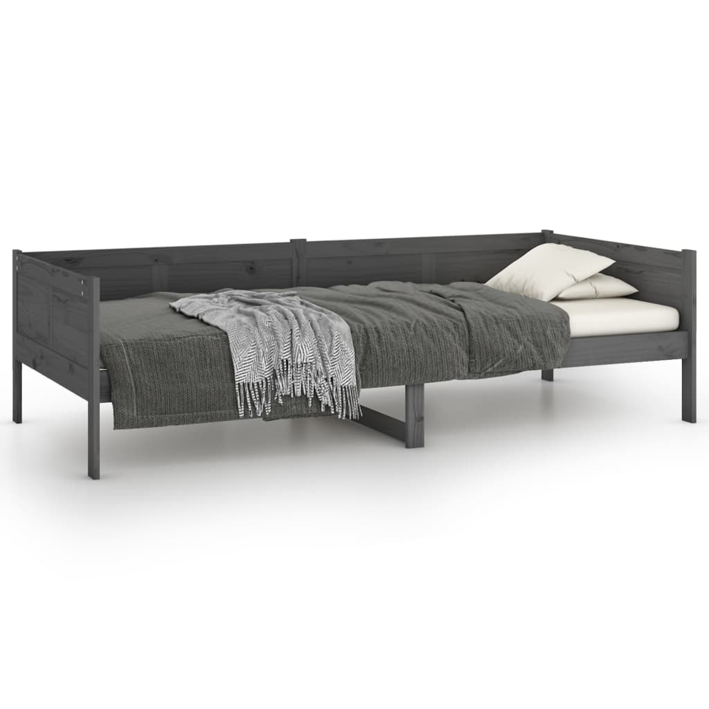Dormeuse in Legno Massello di Pino Grigio 90x190 cm