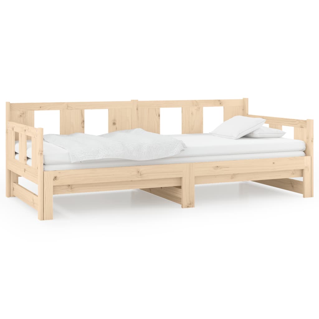 Dormeuse Estraibile in Legno Massello di Pino 2x(80x200) cm