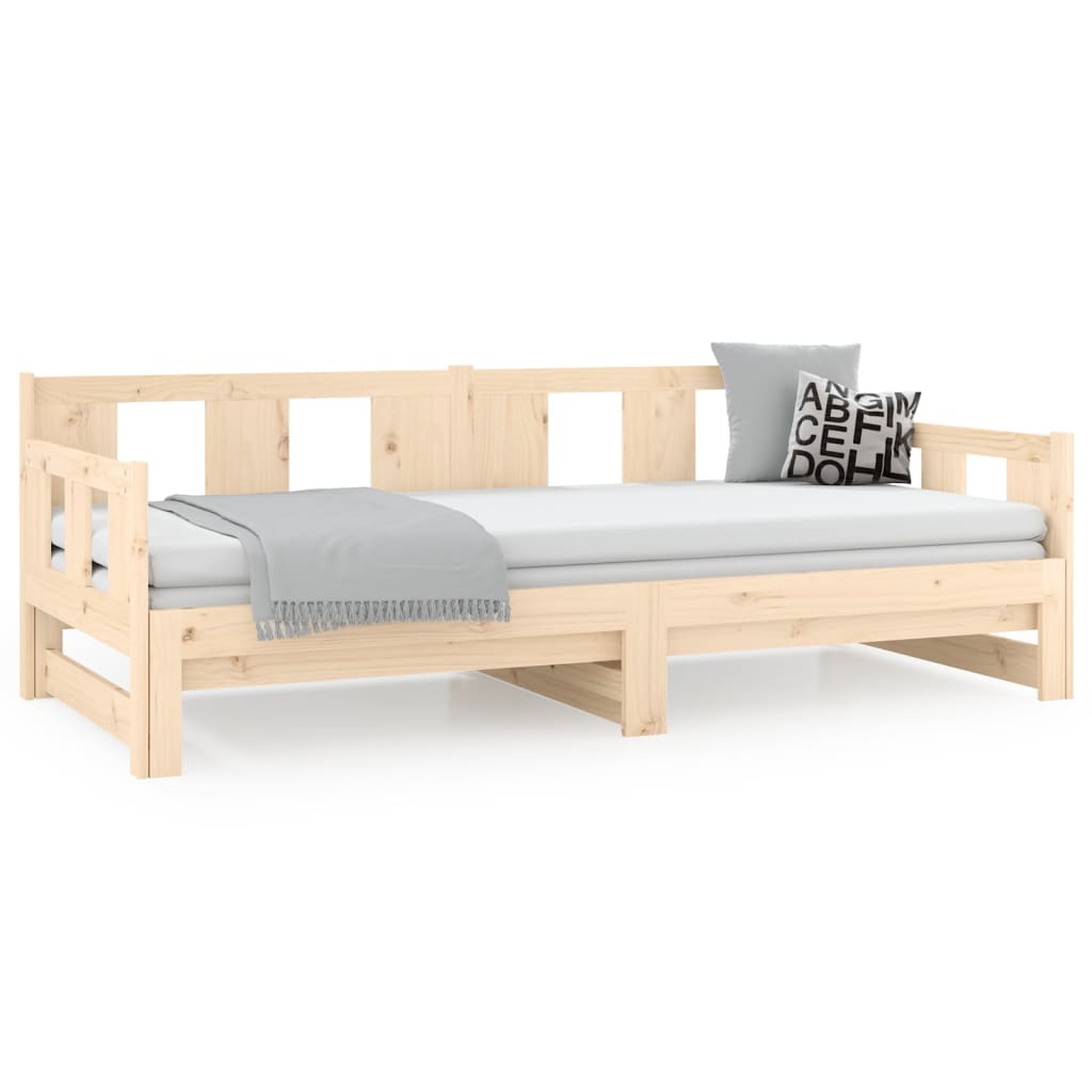 Dormeuse Estraibile in Legno Massello di Pino 2x(80x200) cm