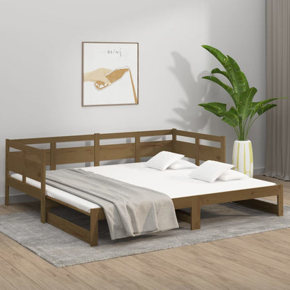 Dormeuse Estraibile Ambra Legno Massello di Pino 2x(80x200)cm