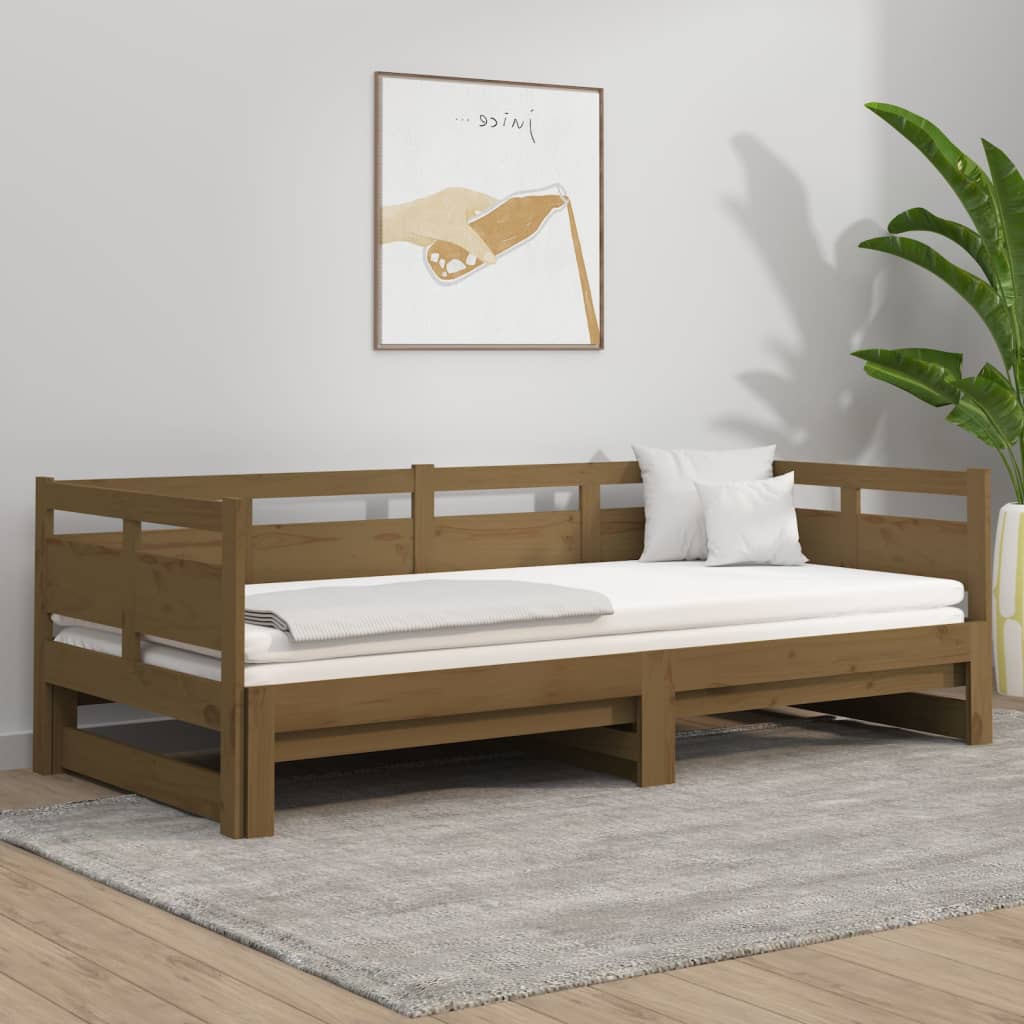 Dormeuse Estraibile Ambra Legno Massello di Pino 2x(80x200)cm