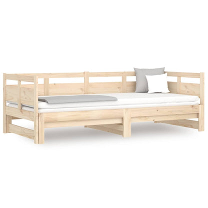 Dormeuse Estraibile in Legno Massello di Pino 2x(90x190) cm