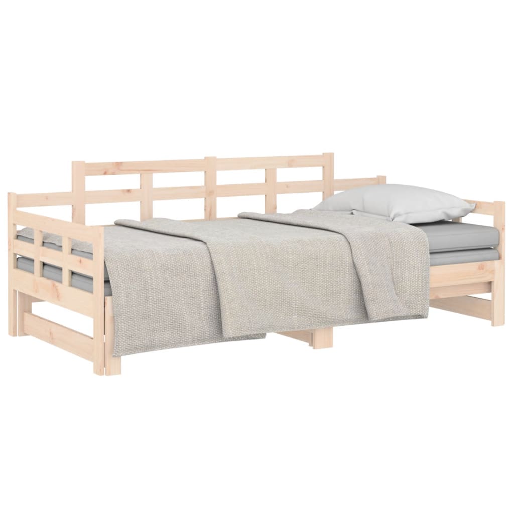 Dormeuse Estraibile Legno Massello Pino 2x(90x200) cm
