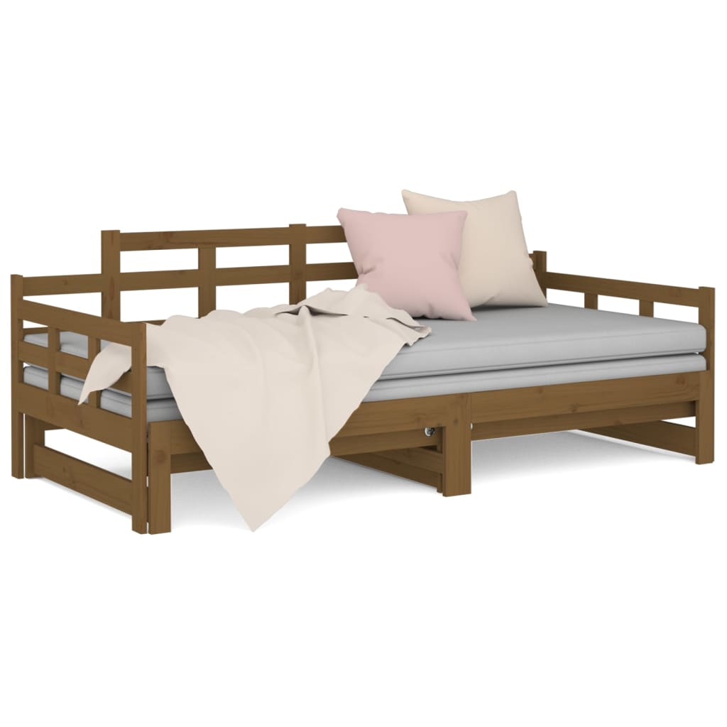 Dormeuse Estraibile senza Materasso Marrone Ambra 2x(90x200) cm