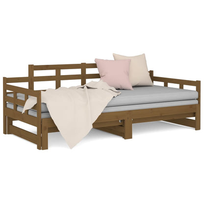 Dormeuse Estraibile senza Materasso Marrone Ambra 2x(90x200) cm