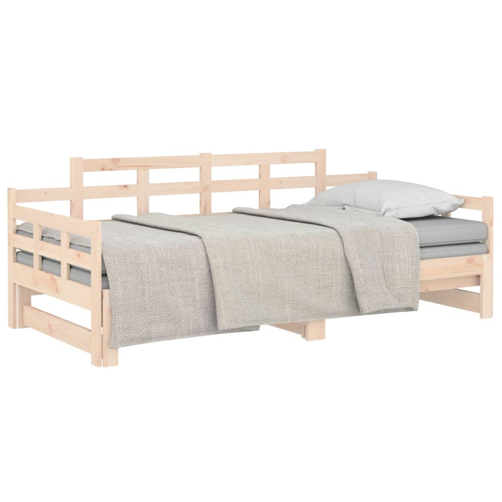 Dormeuse Estraibile in Legno Massello di Pino 2x(80x200) cm