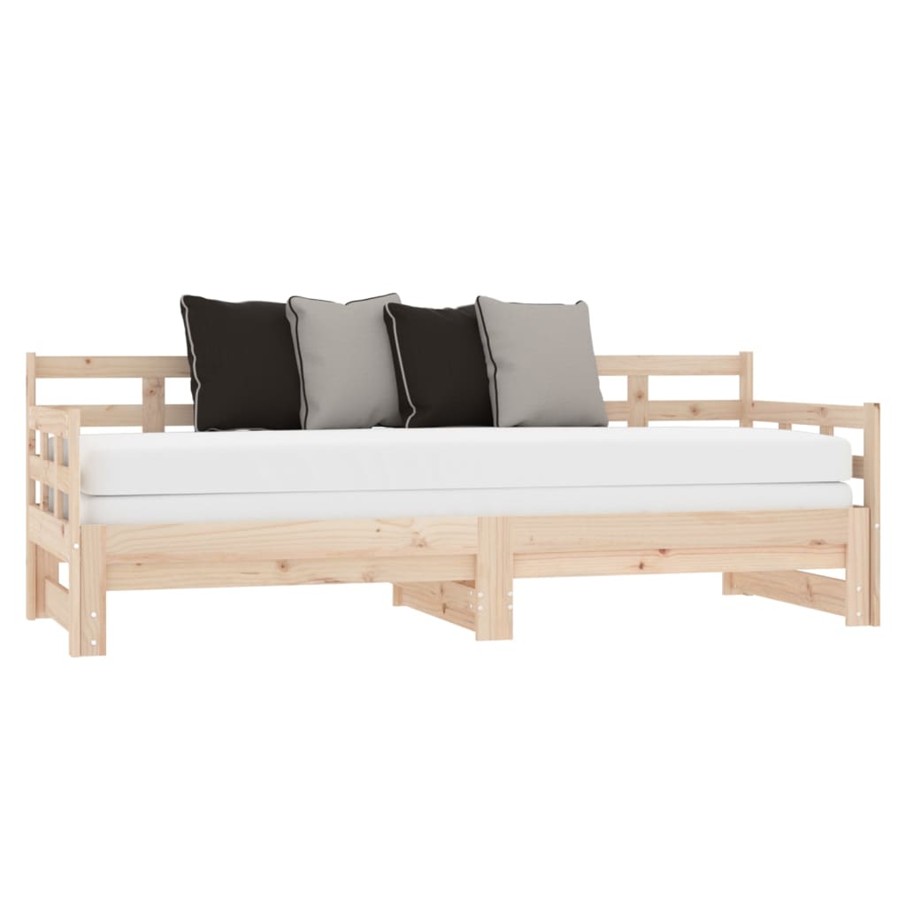 Dormeuse Estraibile in Legno Massello di Pino 2x(80x200) cm