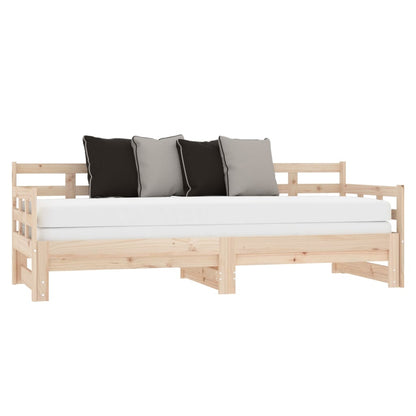 Dormeuse Estraibile in Legno Massello di Pino 2x(80x200) cm
