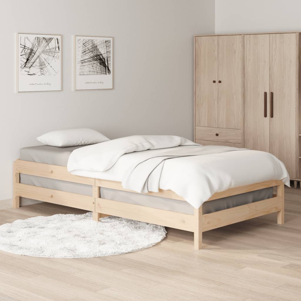 Letto Impilabile 100x200cm in Legno Massello di Pino