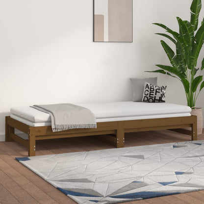 Dormeuse Estraibile senza Materasso Marrone Ambra 2x(90x200) cm
