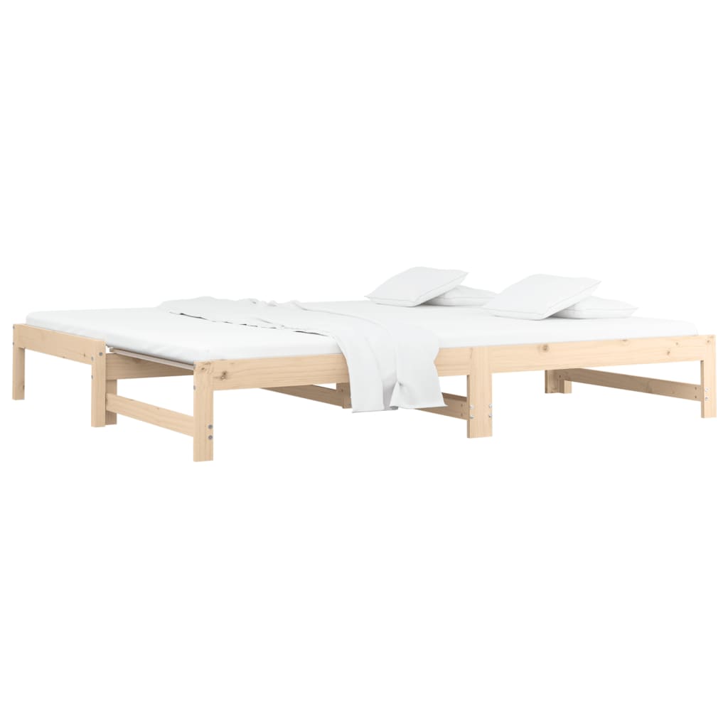 Dormeuse Estraibile 2x(80x200) cm in Legno Massello di Pino