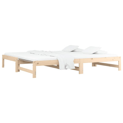Dormeuse Estraibile 2x(80x200) cm in Legno Massello di Pino