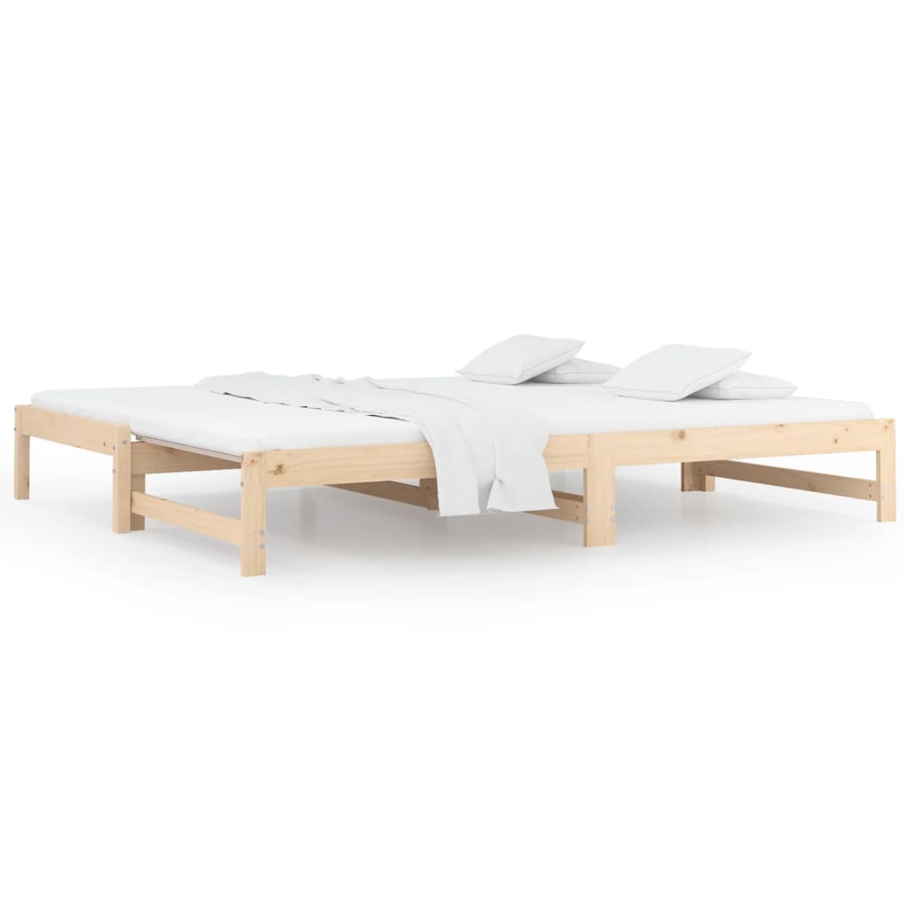 Dormeuse Estraibile 2x(90x190) cm Legno Massello di Pino