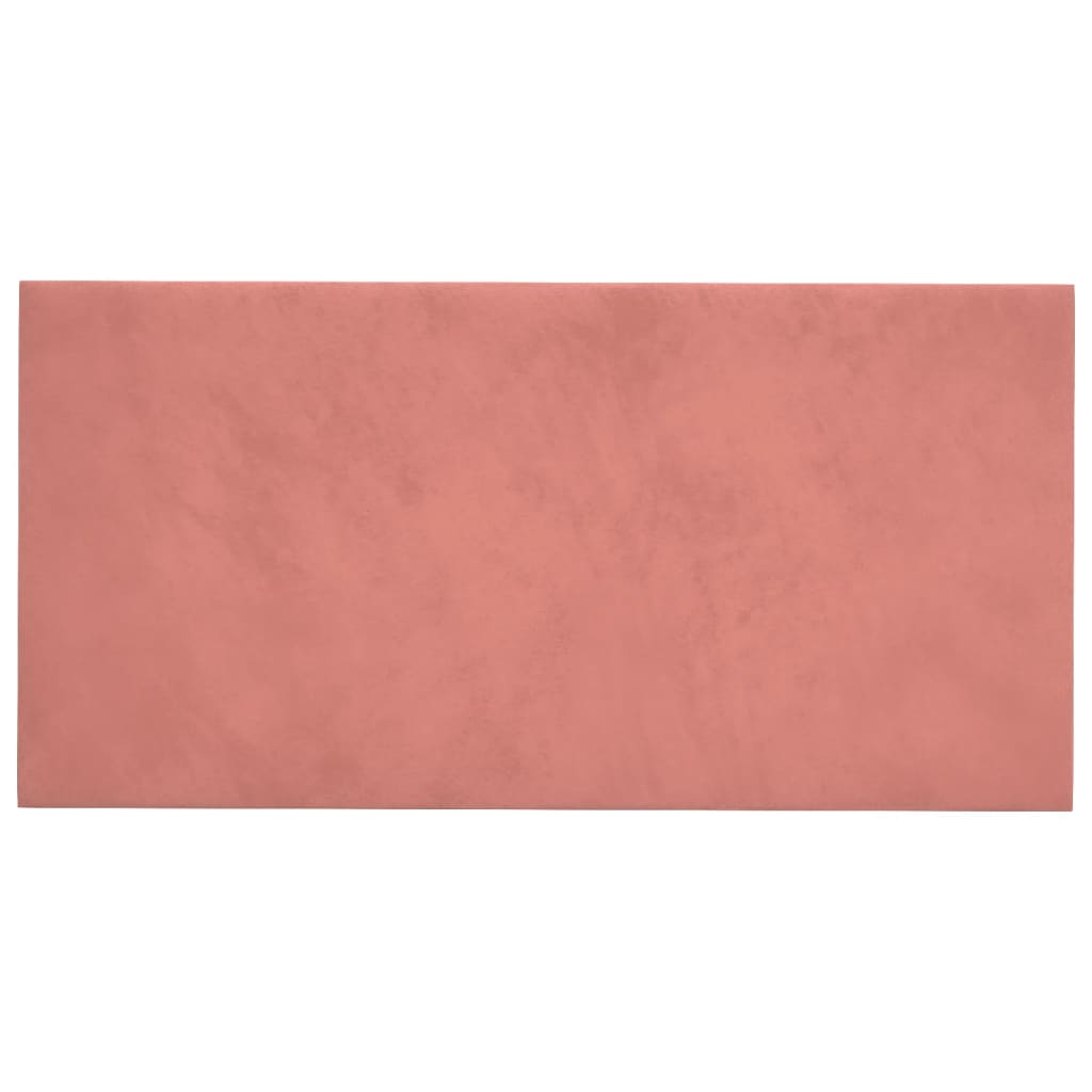 Pannelli Murali 12 pz Rosa 60x30 cm in Velluto 2,16 m²