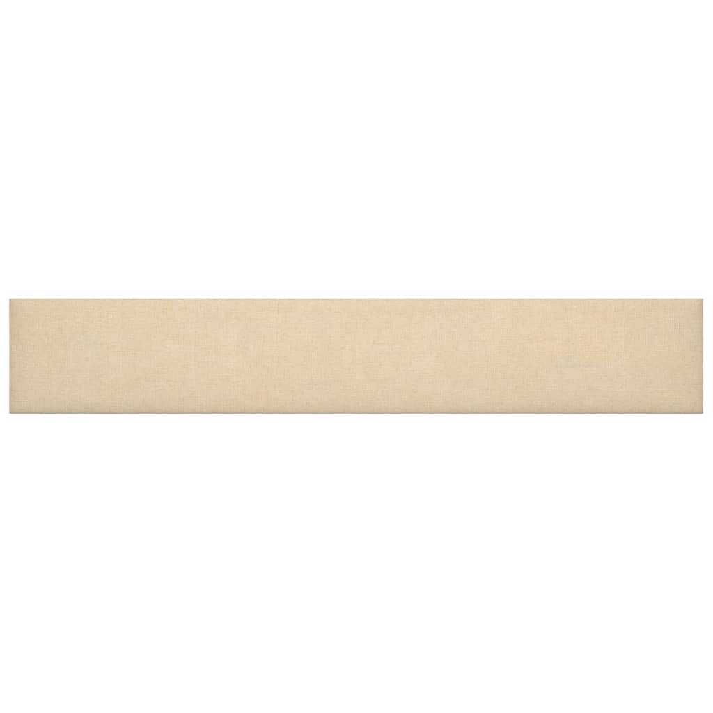 Pannelli Murali 12 pz Crema 90x15 cm Tessuto 1,62 m²